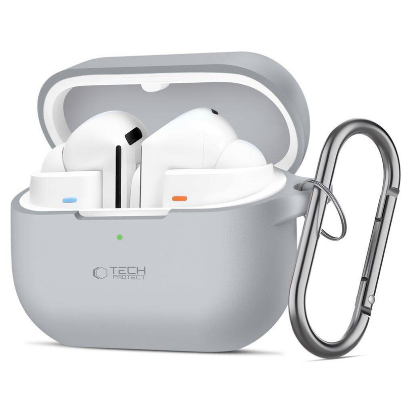 Etui Tech-Protect Silicone Hook na Samsung Galaxy Buds 3 / 3 Pro - szare