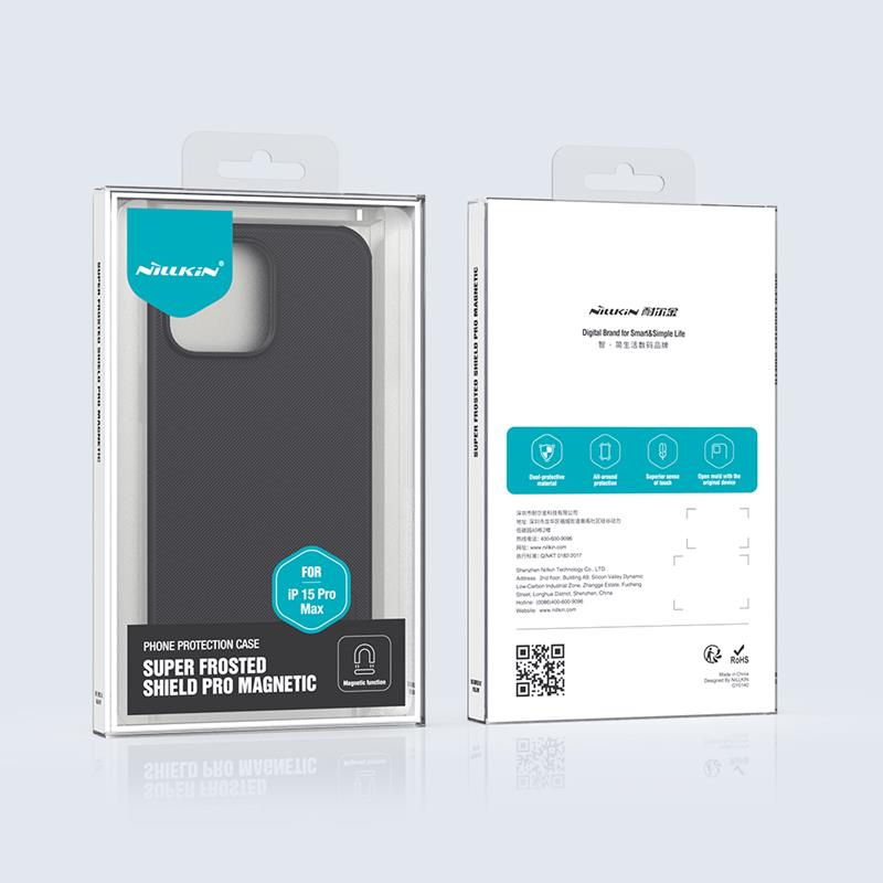 NILLKIN SUPER SHIELD PRO MAGNETIC IPHONE 15 PRO MAX (6.7), BLACK / CZARNY