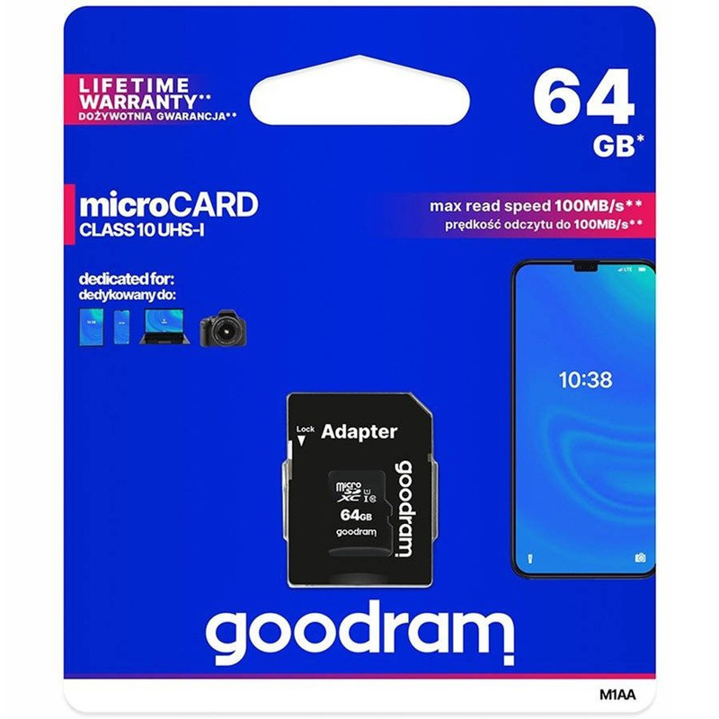 Karta pamięci GOODRAM 64GB CL10 + Adapter