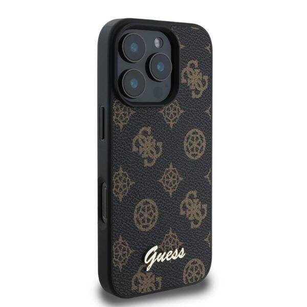 GUESS futerał do IPHONE 16 Pro Max kompatybilny z MagSafe GUHMP16XPGPYSK (PU Peony Script) czarny