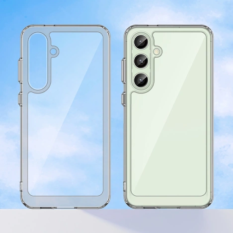 Etui silikonowe Outer Space Case z żelową ramką do Samsung Galaxy S24 FE - przezroczyste