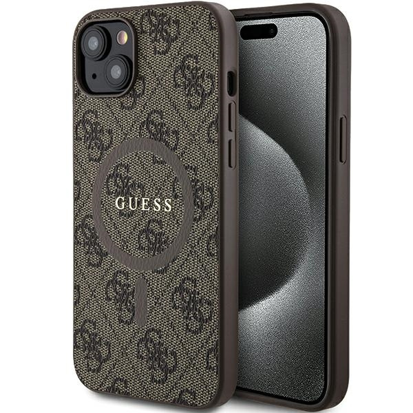 Oryginalne Etui GUESS Hardcase GUHMP14SG4GFRW do iPhone 14 (Kompatybilny z Magsafe / 4G Ring classic logo / brązowy)