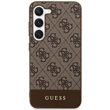 Oryginalne Etui GUESS Hardcase GUHCS24LG4GLBR do SAMSUNG S24 Ultra (4G Bottom Stripe / brązowy)