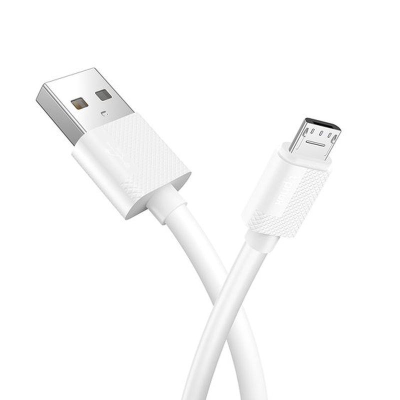 KABEL T-PHOX NETS MICRO USB WHITE 2.4A ; PVC ; 1,2M