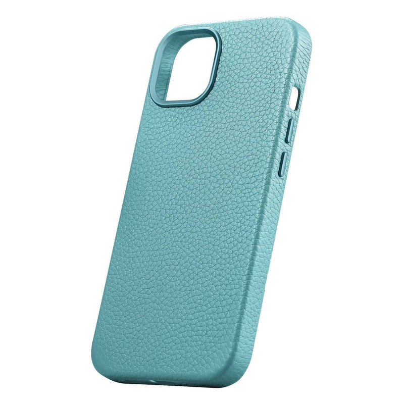 iCarer Case Leather genuine leather case for iPhone 14 grün (WMI14220709-GN) (MagSafe compatible)