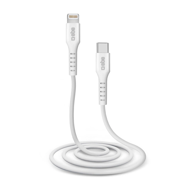 Kabel SBS TECABLELIGTC1W USB-C - Lightning z certyfikatem MFi, 1m - biały