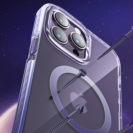 Kingxbar PQY Ice Crystal Series Magnethülle für iPhone 14 MagSafe grau