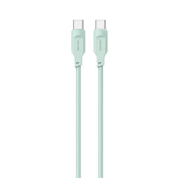 USAMS Kabel USB-C na USB-C PD Fast Charging 1,2m 100W Lithe Series zielony/green SJ567USB04 (US-SJ567)