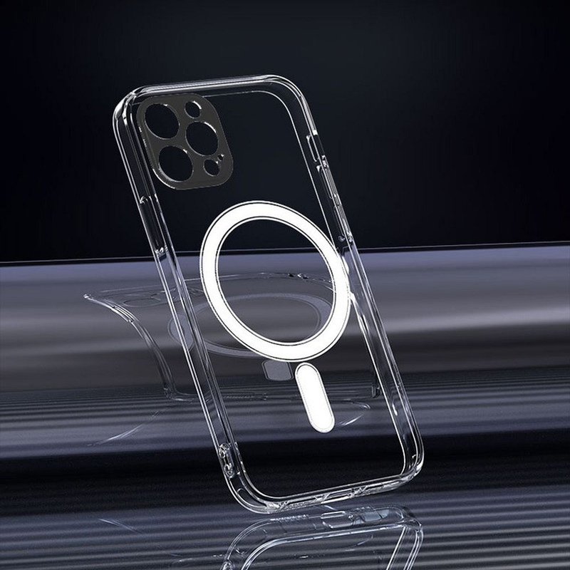Futerał Clear Mag Cover z ochroną aparatu kompatybilny z MagSafe do IPHONE 12 PRO
