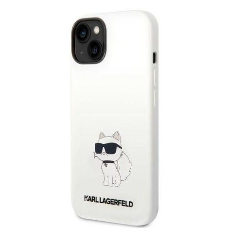 Karl Lagerfeld nakładka do iPhone 14 Plus 6,7" KLHMP14MSNCHBCH biała hard case Magsafe Silicone NFT Choupette