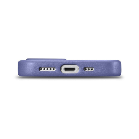 iCarer Case Leather Genuine Leather Case Cover for iPhone 14 Light Purple (WMI14220705-LP) (MagSafe Compatible)