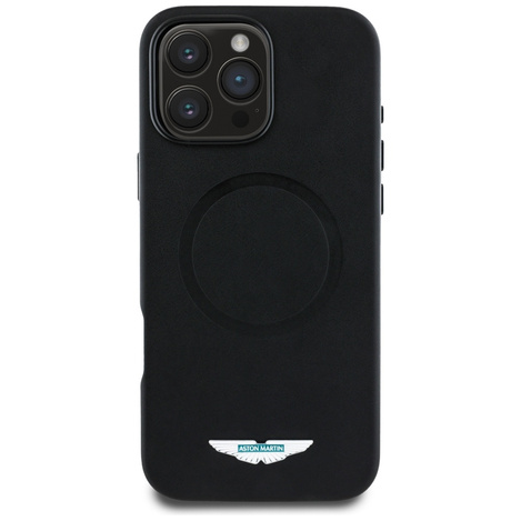 Etui Aston Martin HC FW Logo do iPhone    16 Pro Max MagSafe czarny