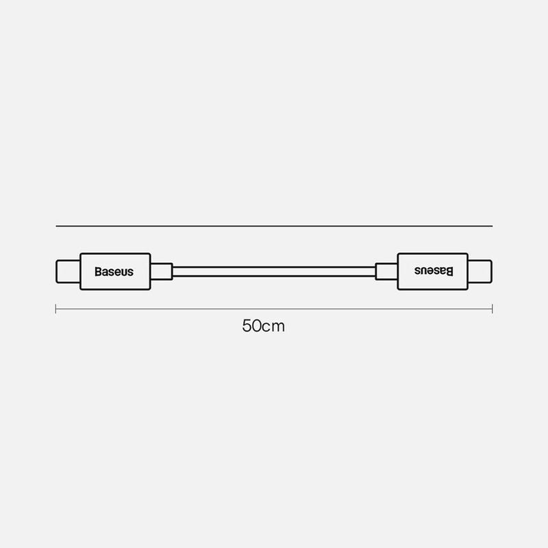 Baseus Magnetic Bracket Powerbank mit MagSafe Wireless Charging 10000mAh 20W Overseas Edition weiß (PPCX000202) + USB Type C Baseus Xiaobai Series 60W 0.5m