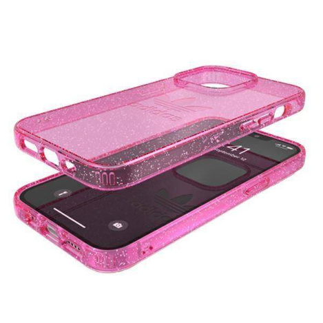 Adidas OR Protective iPhone 13 Pro / 13 6.1 "Clear Case Glitter pink / pink 47121