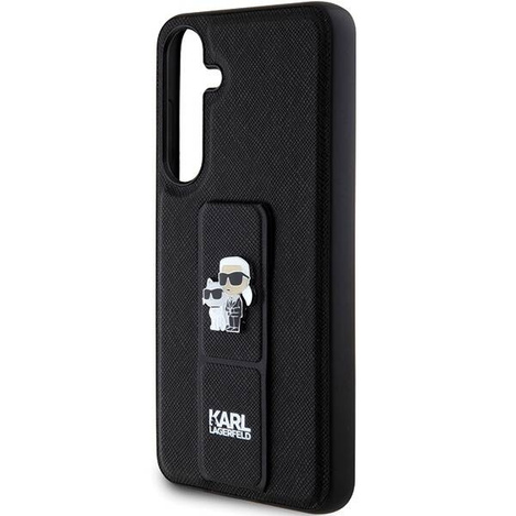 Oryginalne Etui KARL LAGERFELD hardcase Gripstand Saffiano Karl&Choupette Pins KLHCS24MGSAKCPK do Samsung Galaxy S24 Plus czarny