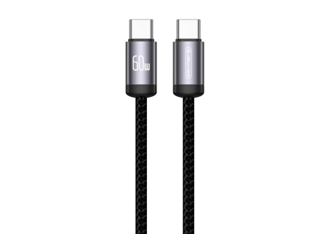 JELLICO kabel B27 USB-C - USB-C PD 60W 1M Czarny