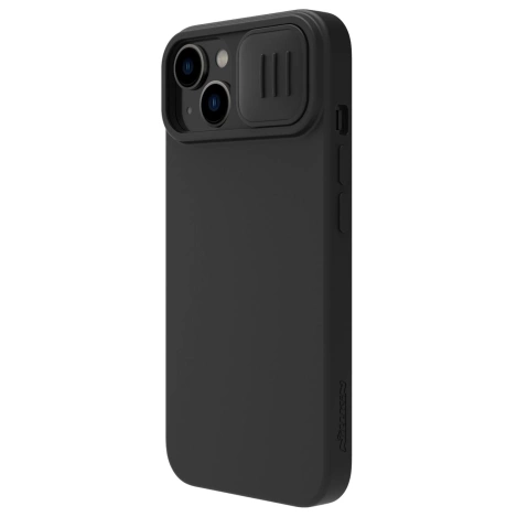 Nillkin CamShield Silky Silikonhülle iPhone 14 Plus Hülle mit Kameraschutz Schwarz