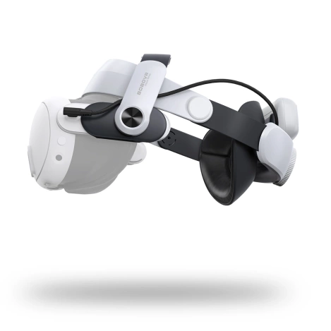BoboVR M3 Pro Zugentlastungsband für Meta Quest 3 VR-Brille + BoboVR B2 Akku – Weiß und Schwarz