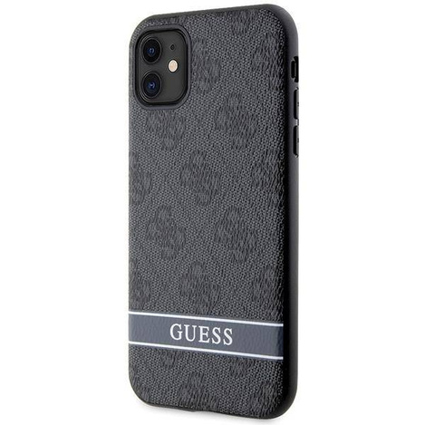 Guess GUHCN61P4SNK iPhone 11 / Xr grey/grey hardcase 4G Stripe