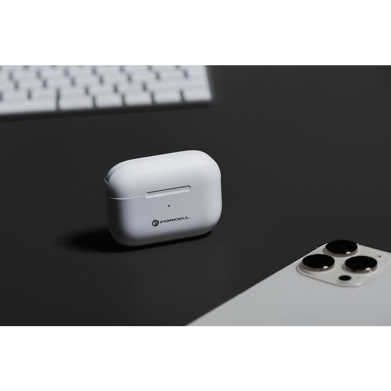 FORCELL F-AUDIO słuchawki bezprzewodowe / bluetooth stereo TWS Master PRO białe