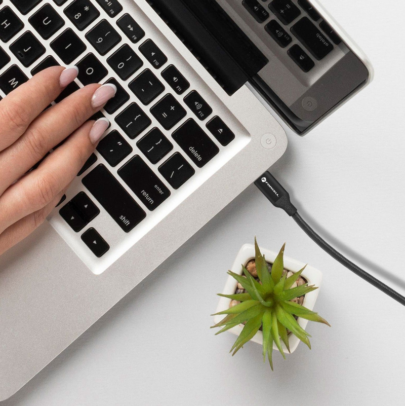 FORCELL kabel Typ C do Typ C QC4.0 5A/20V PD 100W E-mark / 4K / Thunderbolt / 20Gbit/s C391 1m czarny