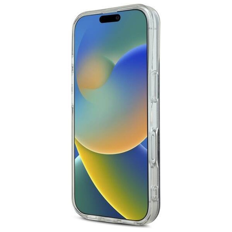 Original Handyhülle IPHONE 16 PLUS Guess Hardcase IML 4G MagSafe (GUHMP16MH4STK) schwarz