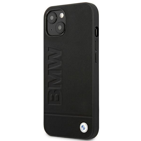 Original Case IPHONE 14 PLUS BMW Leather Stamp (BMHCP14MSLLBK) black