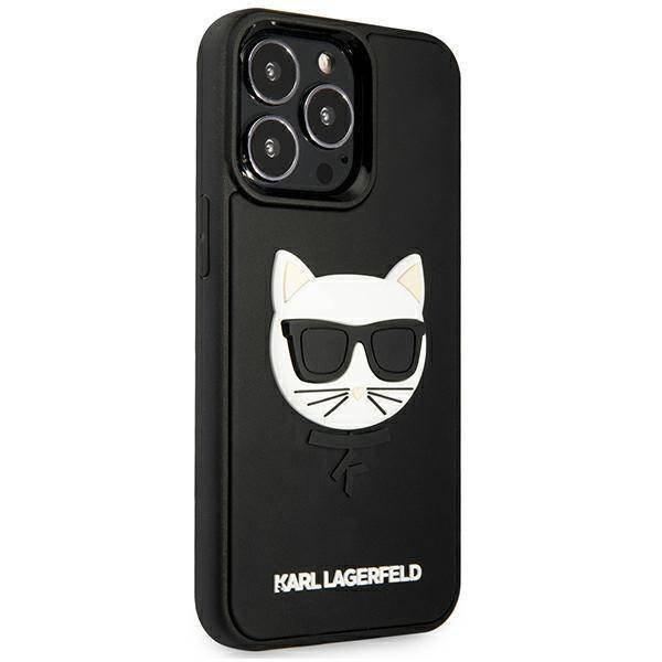 Karl Lagerfeld KLHCP13LCH3DBK 13 Pro / 13 6,1 &quot;schwarz / schwarzes Hardcase 3D Rubber Choupette
