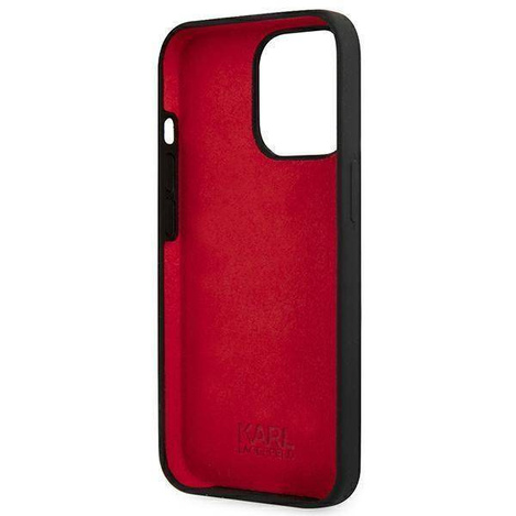Karl Lagerfeld KLHCP13LSLMP1K iPhone 13 Pro / 13 6,1 &quot;Hardcase schwarz / schwarze Silikonplakette