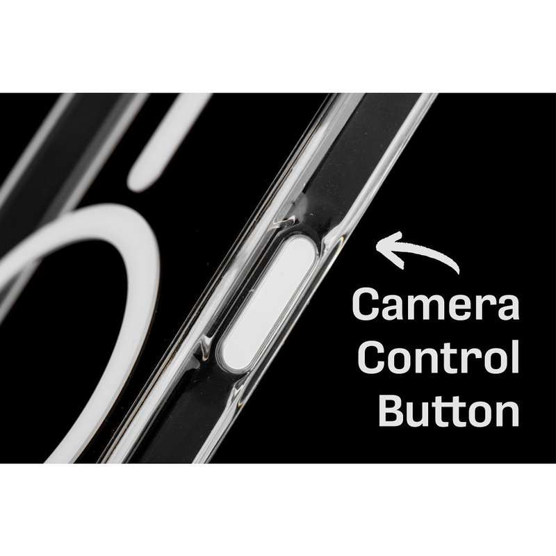 Futerał nieżółknący Clear Elite Mag Cover kompatybilny z MagSafe i Camera Control button pasuje do IPHONE 16 transparent
