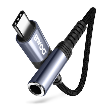BWOO adapter BZ47 aux 3,5 mm do USB-C czarny