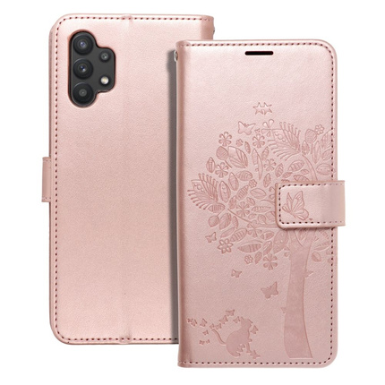 Kabura MEZZO Book do SAMSUNG A32 5G drzewo złoty róż